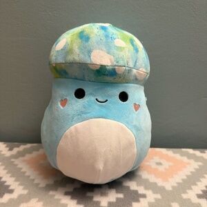 Blue Mushroom with Hearts Squishmallows 8 Inch